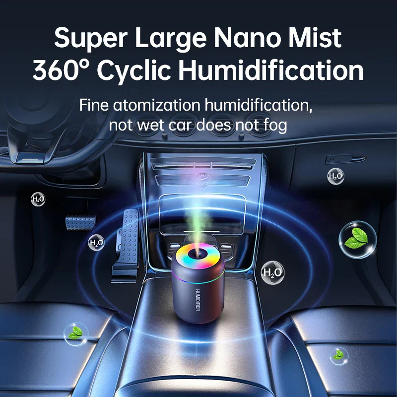 180ml Mini Air Humidifier USB Aroma Diffuser Essential Oil Cool Mist Maker Light - Image 5