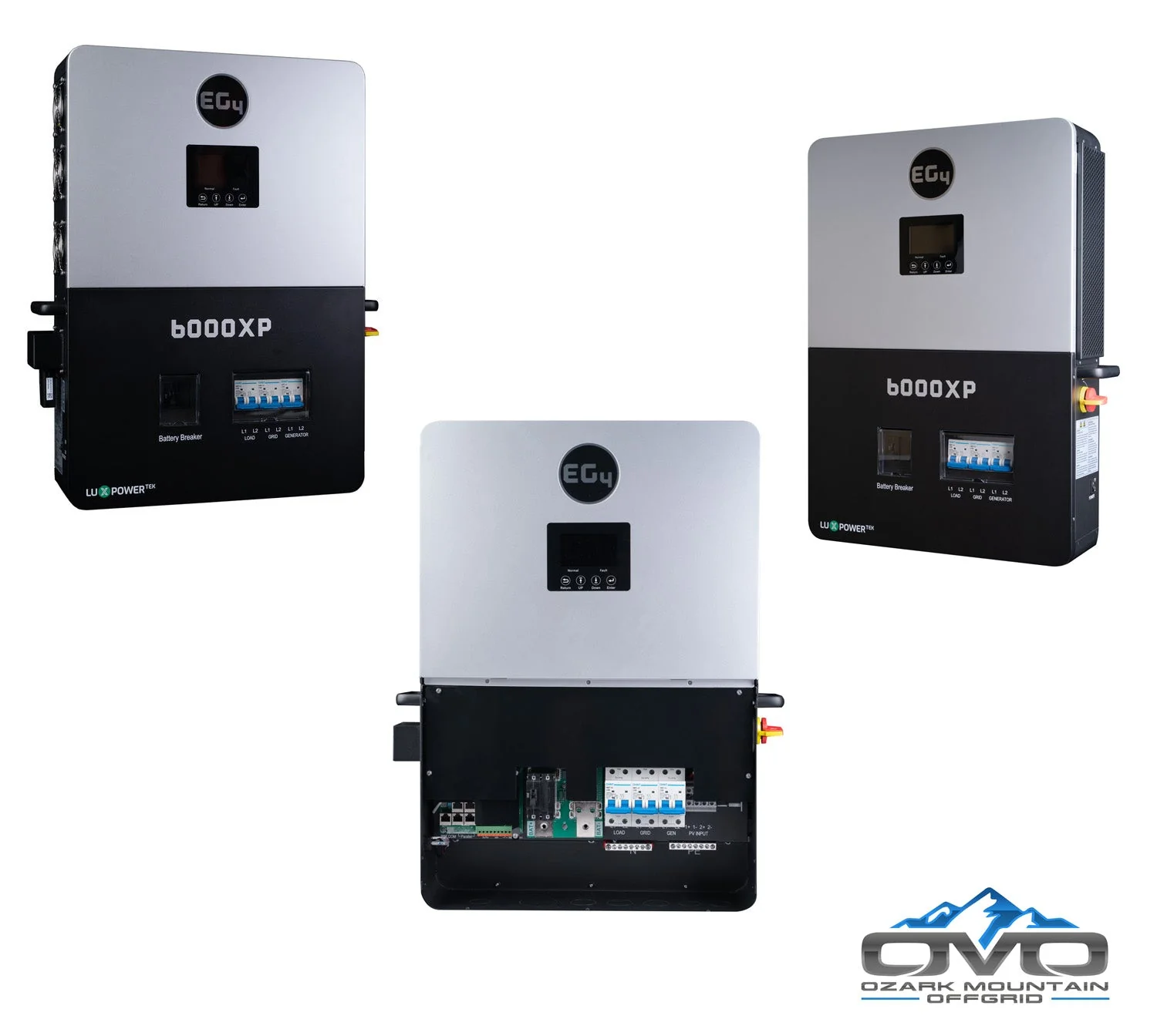 2.2KW Complete Offgrid Solar Kit + 6K EG4 6000XP Inverter + 5.12KW OMO 48V Patriot Lithium Battery + 2.2KW Solar with Roof Mounting Rails and Wiring - Image 3