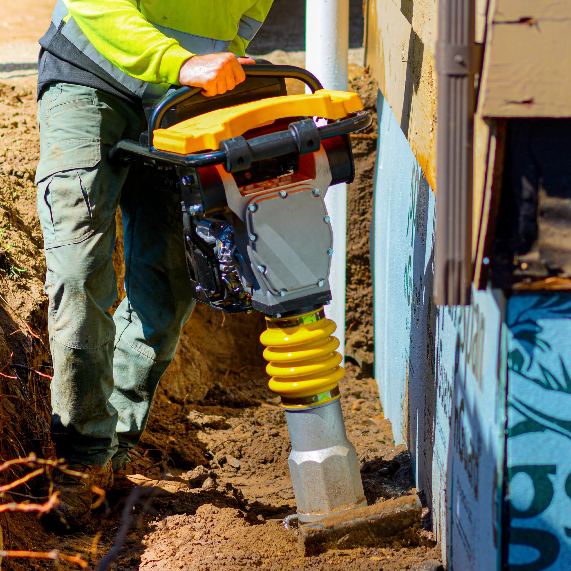 2.4 HP Battery Powered Vibratory Rammer Tamper Compactor with Honda GXE2.0S Motor - Image 3