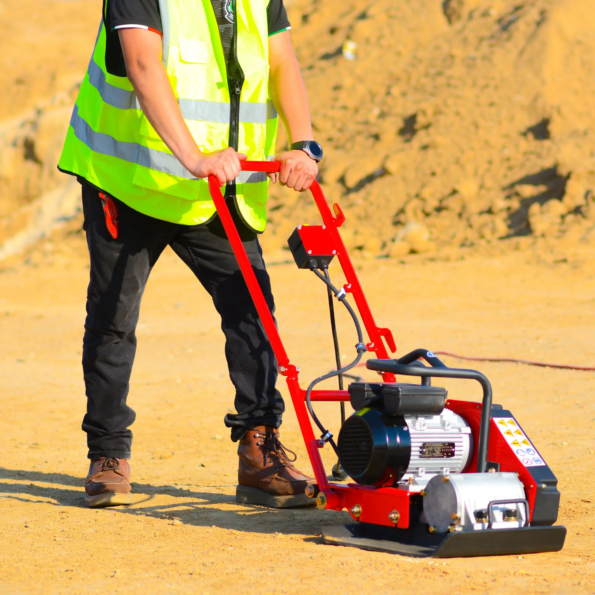 2 HP Electric Vibratory Plate Compactor Tamper for Gravel Soil Compaction - Image 16