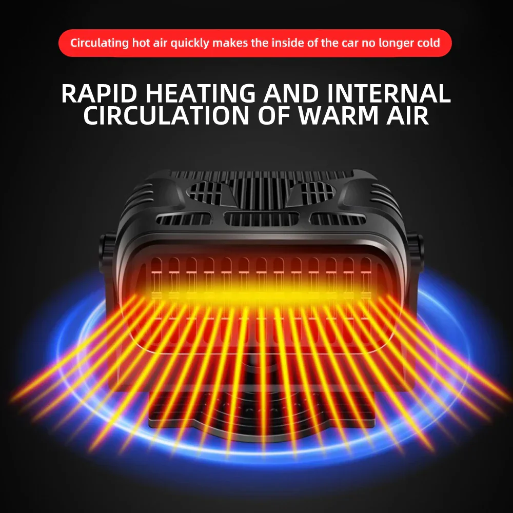 2-in-1 Car Cooling & Heater Fan – Windshield Defogger Defroster 12V/24V Auto - Image 2