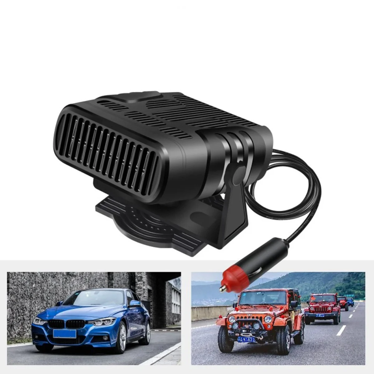 2-in-1 Car Cooling & Heater Fan – Windshield Defogger Defroster 12V/24V Auto - Image 8