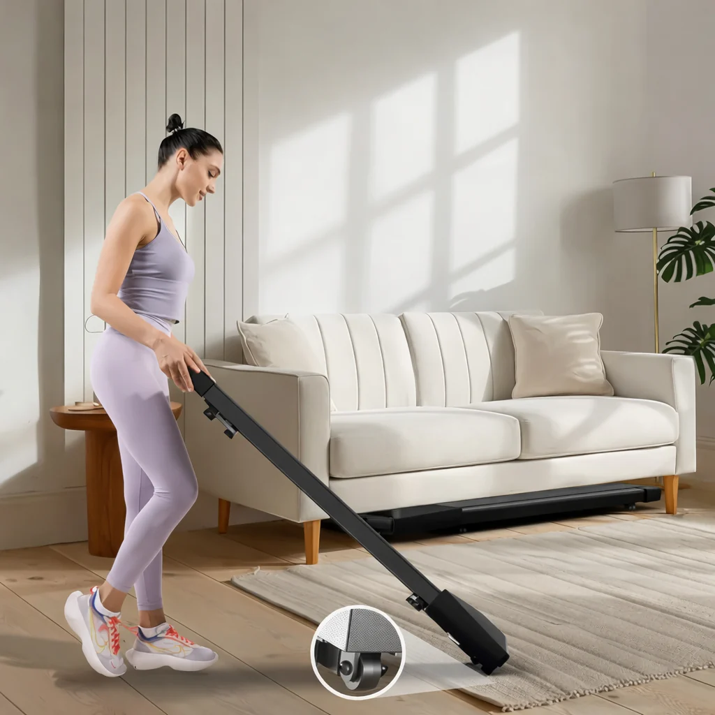 2-in-1 Under Desk Treadmill 2.5HP Walking Pad for Home Office with APP & Remote