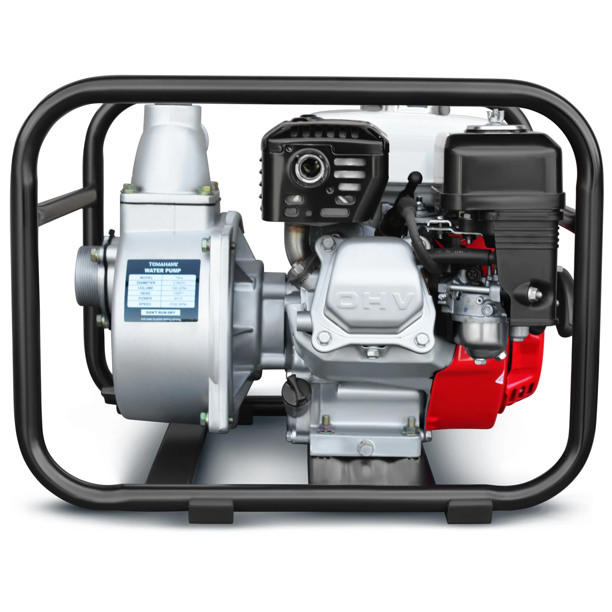 2 Inch Trash Water Pump 164 GPM 3.5HP GX120 powered by Honda Portable Utility - Image 8