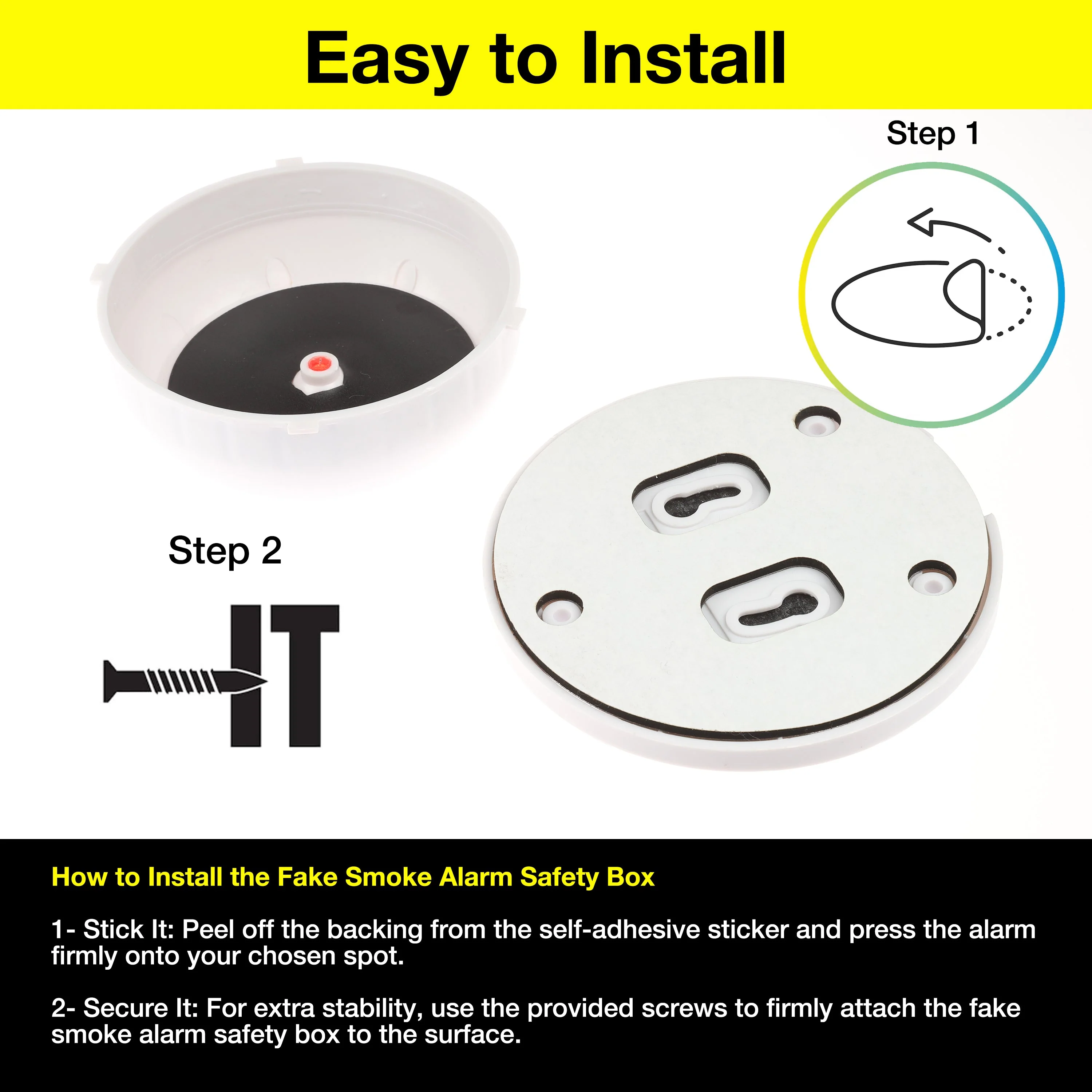 2 pcs EchoSafe Fake Smoke Detector Hidden Safe - Image 5