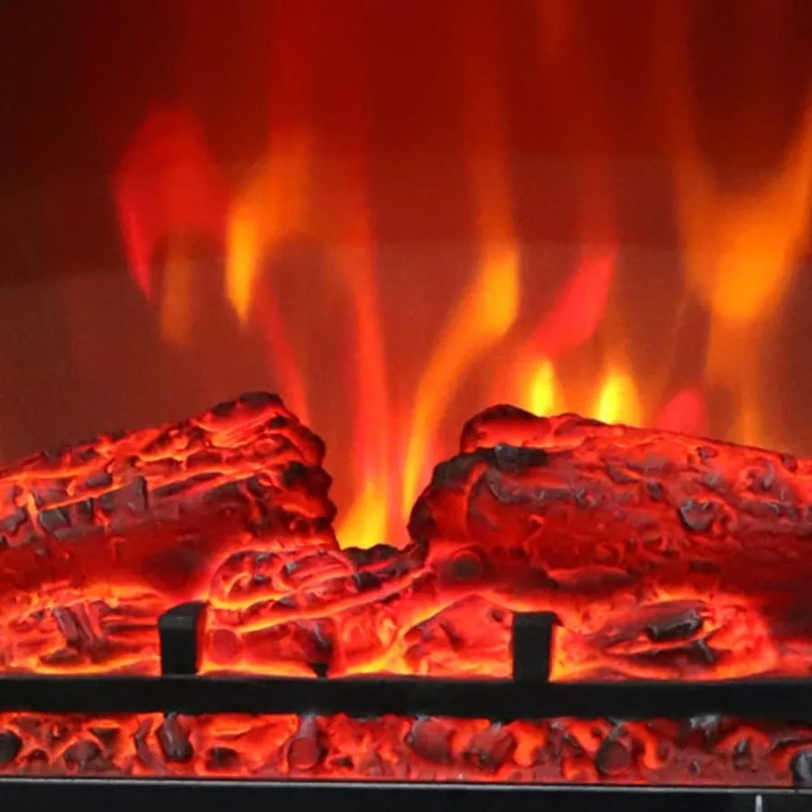 20-Inch Electric Fireplace Stove Heater with Realistic Flame & Adjustable Heat - Image 2