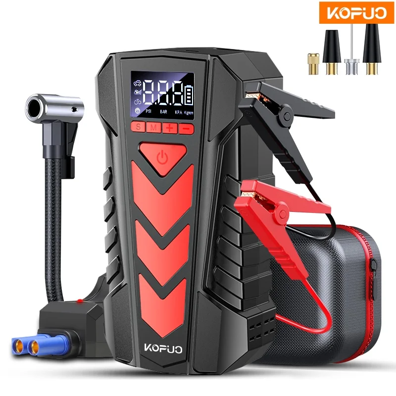 2000A Car Jump Starter with Air Compressor 150PSI Tire Inflator Power Bank - Image 2