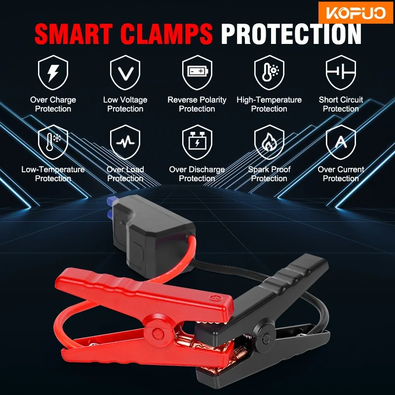 2000A Car Jump Starter with Air Compressor 150PSI Tire Inflator Power Bank - Image 7