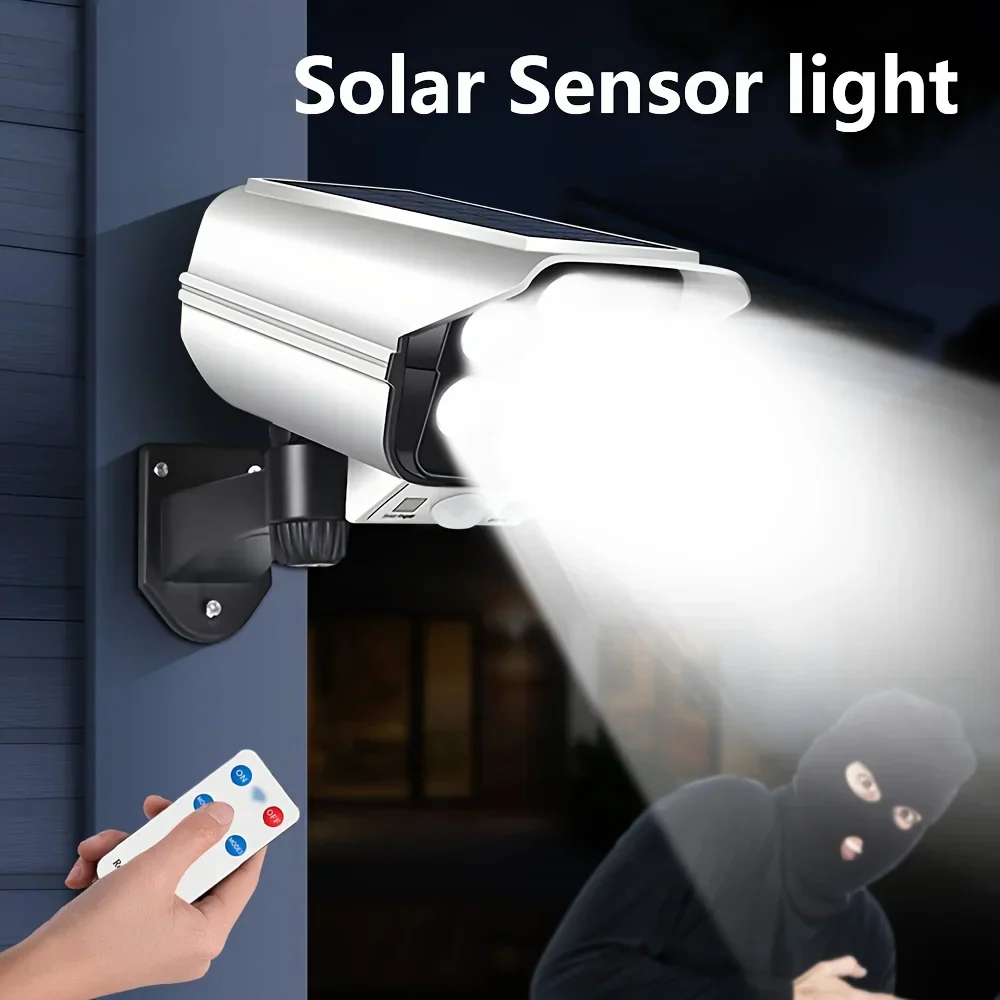 2000LM Solar Motion Sensor Outdoor LED Security Floodlight Wireless 77LED Light - Image 2