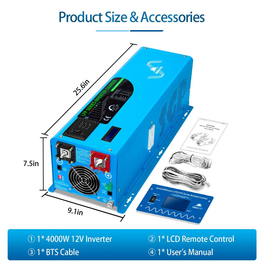 2000W/ 3000W/ 4000W DC 12V Pure Sine Wave Inverter With Charger - Image 19