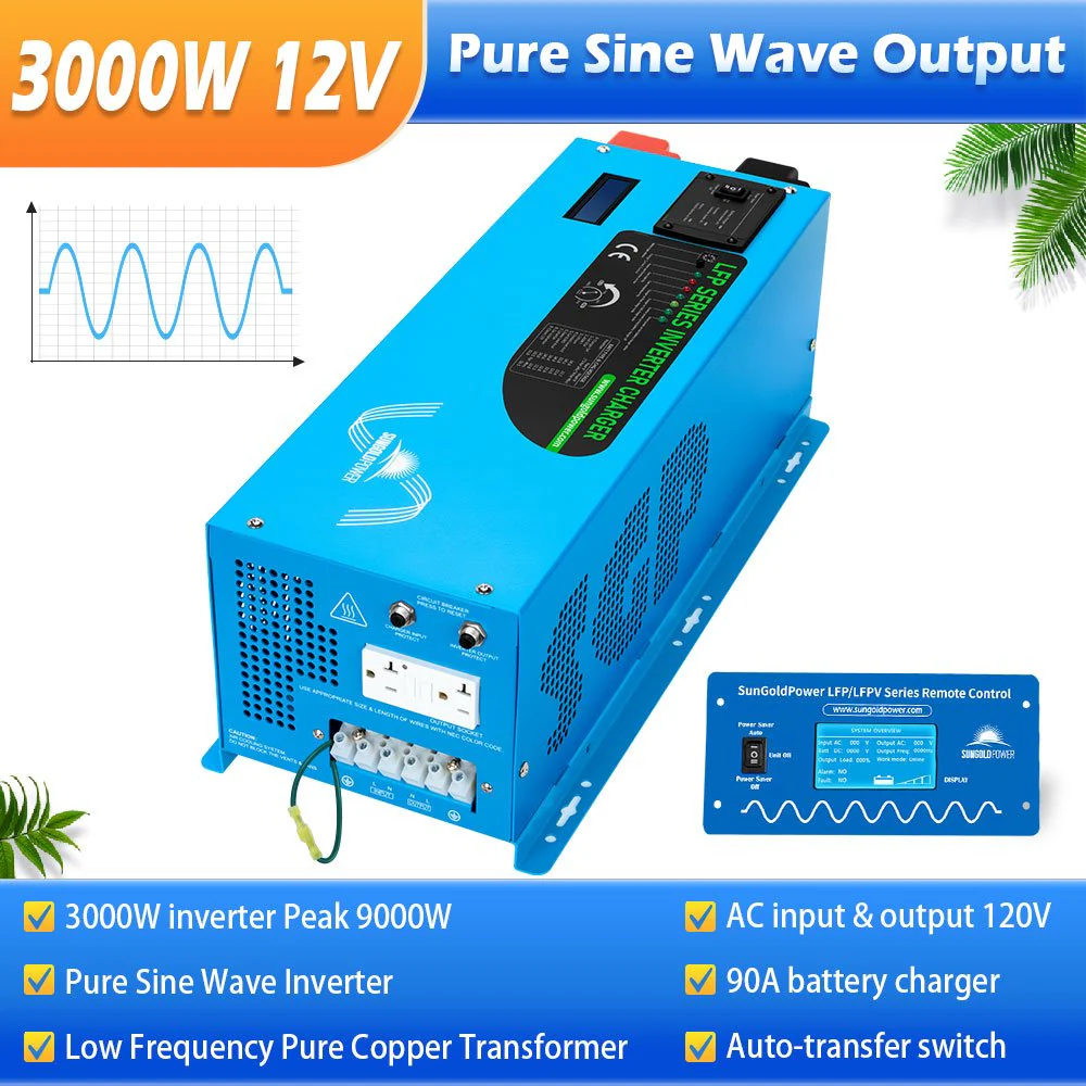 2000W/ 3000W/ 4000W DC 12V Pure Sine Wave Inverter With Charger - Image 2