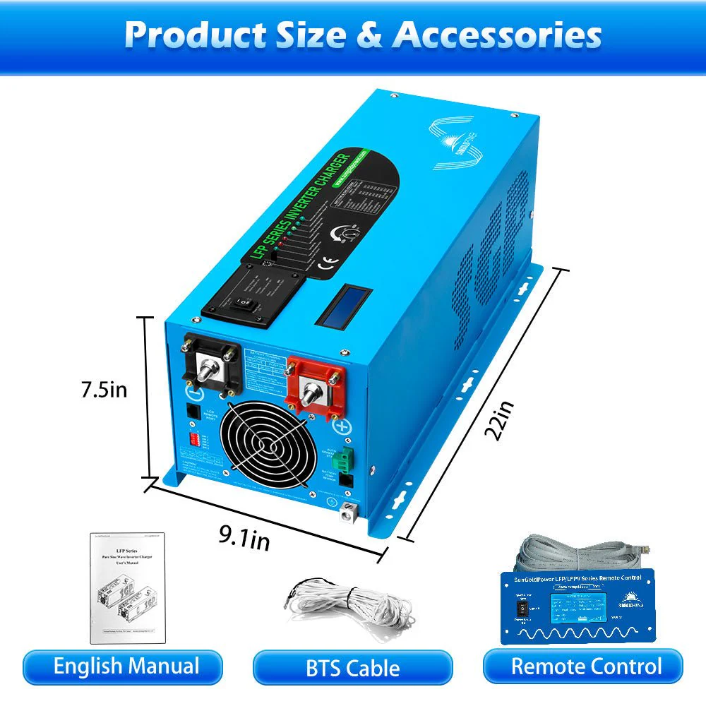 2000W/ 3000W/ 4000W DC 12V Pure Sine Wave Inverter With Charger - Image 6