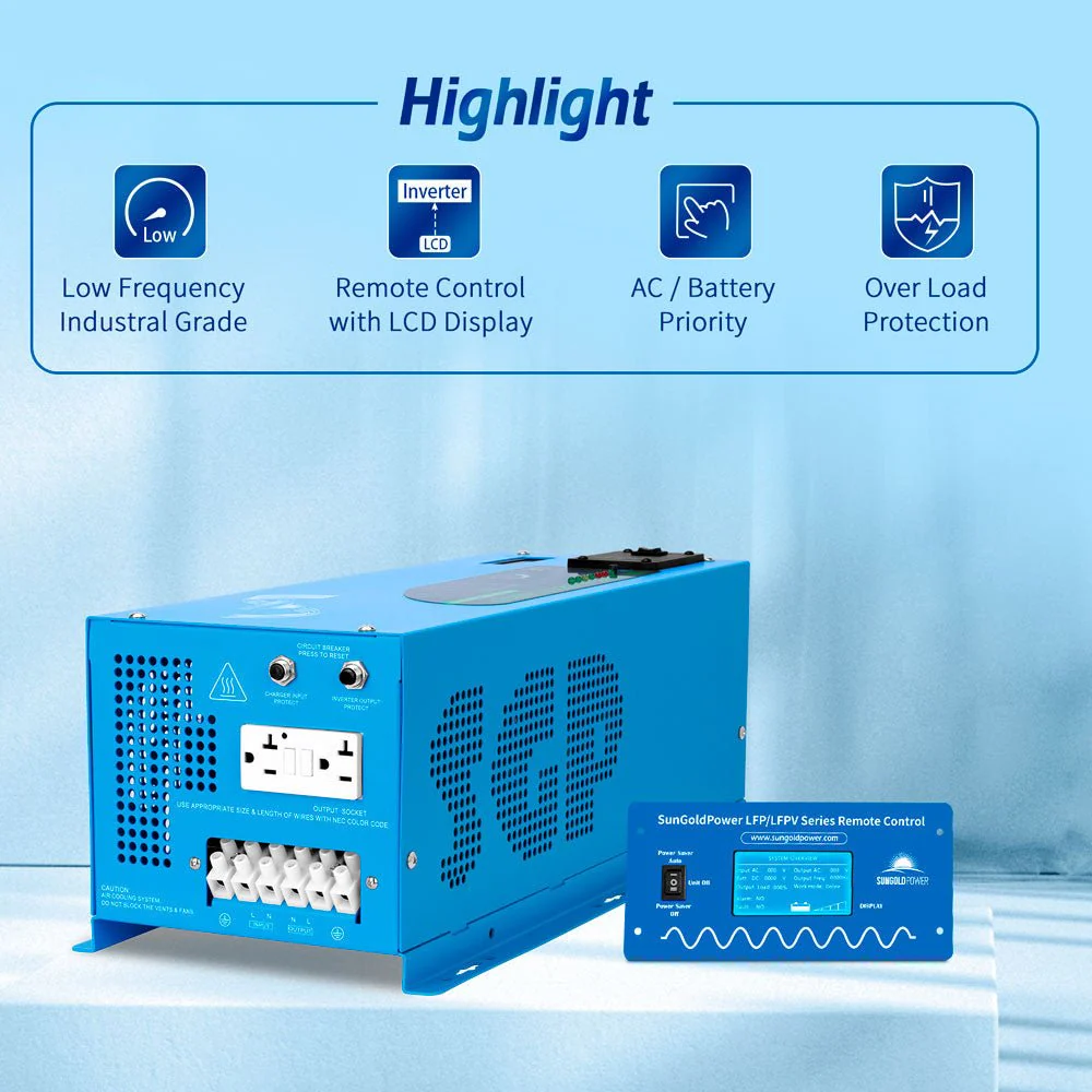 2000W DC 12V Pure Sine Wave Inverter With Charger - Image 3