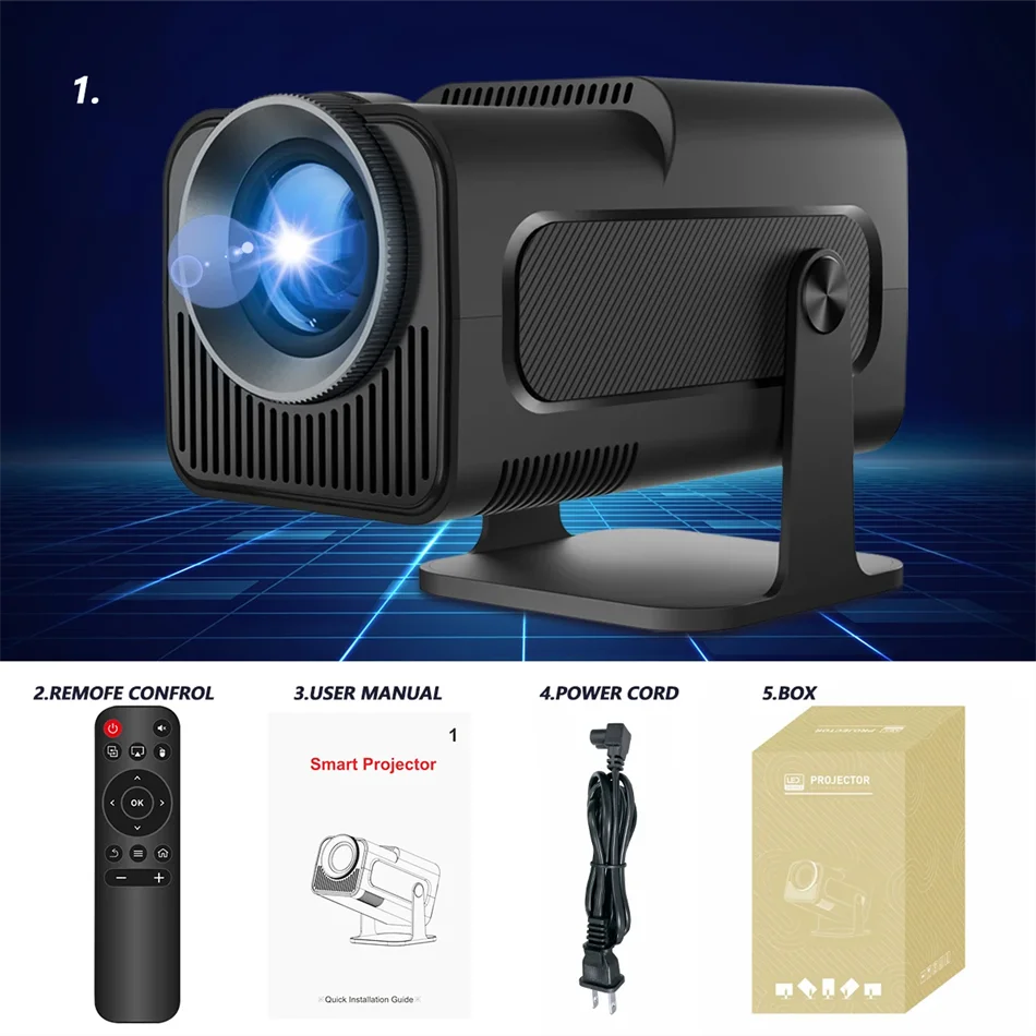 2025 4K Android 11 Projector 1080P 390ANSI Dual WiFi6 BT5.0 Portable Cinema - Image 8