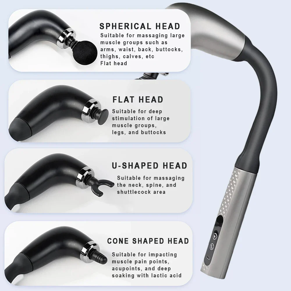2025 Smart Fascia Massage Gun Electric Muscle Massager Handheld Back Hammer Tool - Image 2