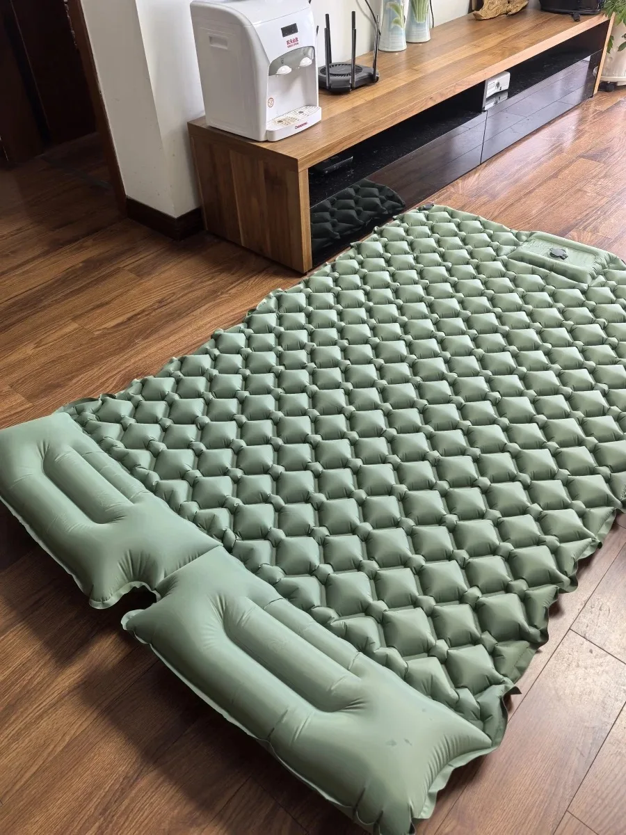 2025 Upgrade Double Air Mattress Camping Inflatable Bed Built-in Pump Waterproof - Image 3