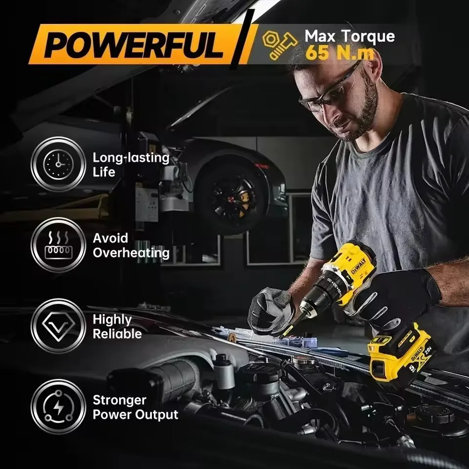 20V Brushless Cordless Impact Drill Electric Screwdriver Multi Function Tool - Image 7