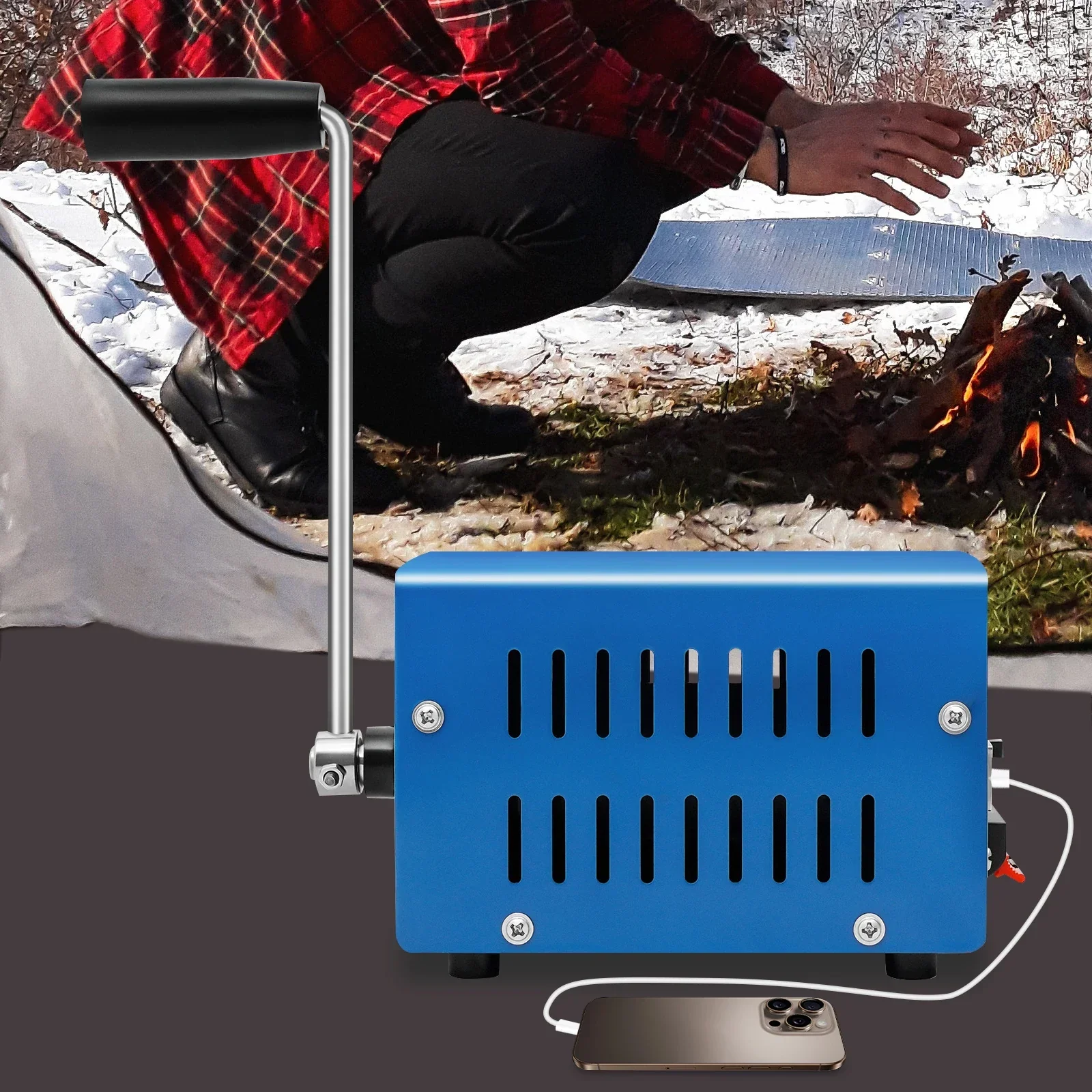20W Hand Crank Generator Portable USB Emergency Charger for Travel Camping Survival - Image 3