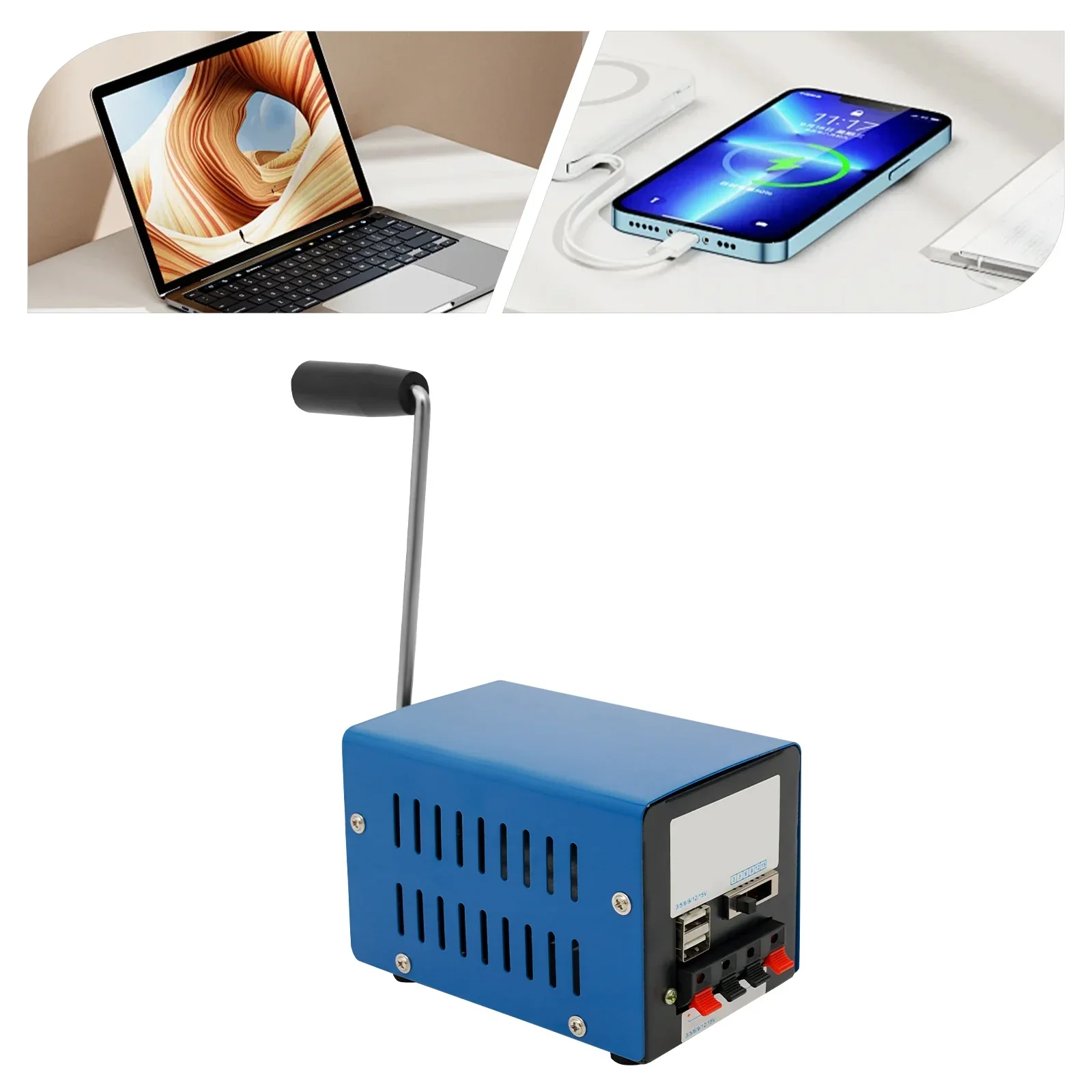 20W Hand Crank Generator Portable USB Emergency Charger for Travel Camping Survival - Image 4