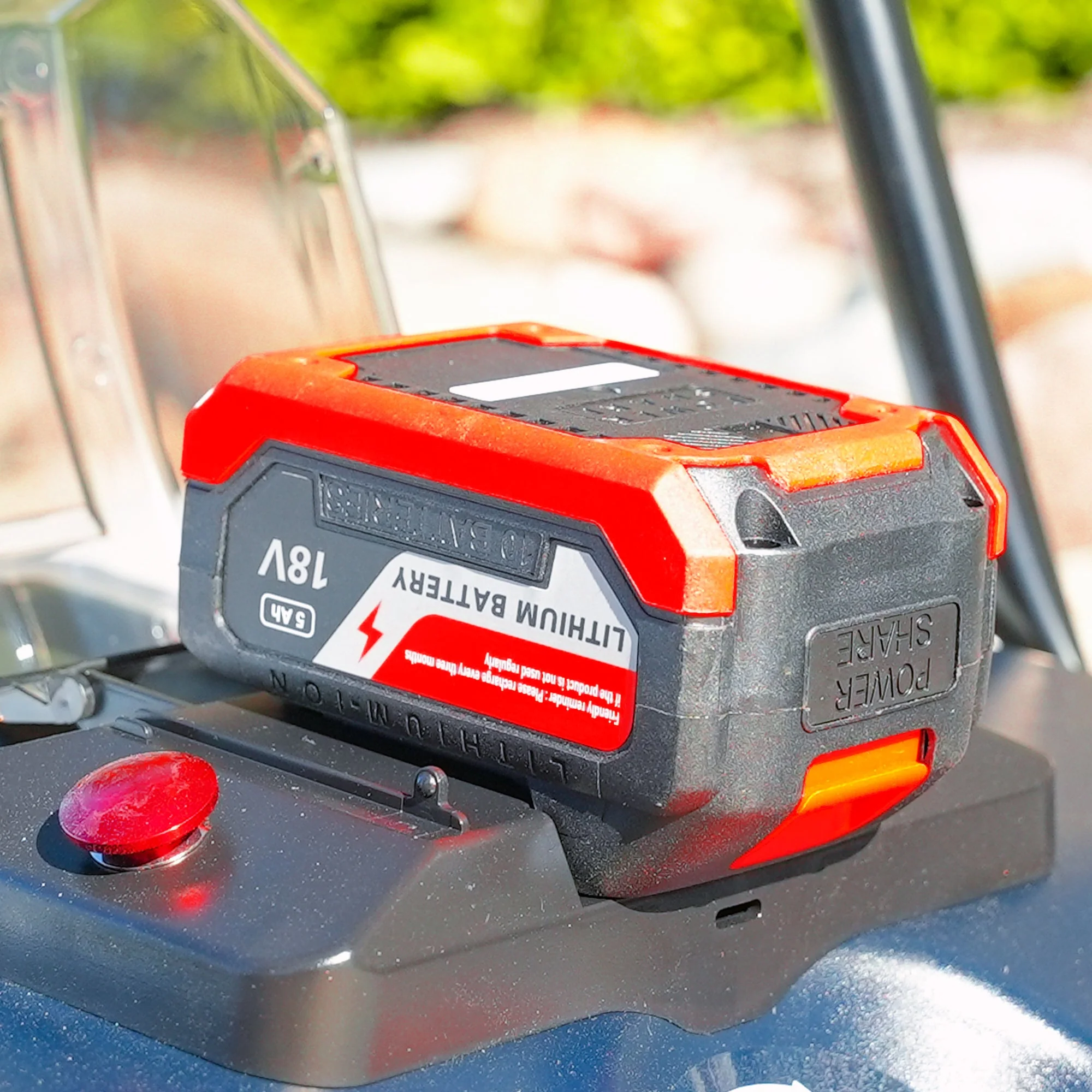 22" Battery Powered Push Sweeper With Double Brush System 18V Lithium-Ion - Image 13