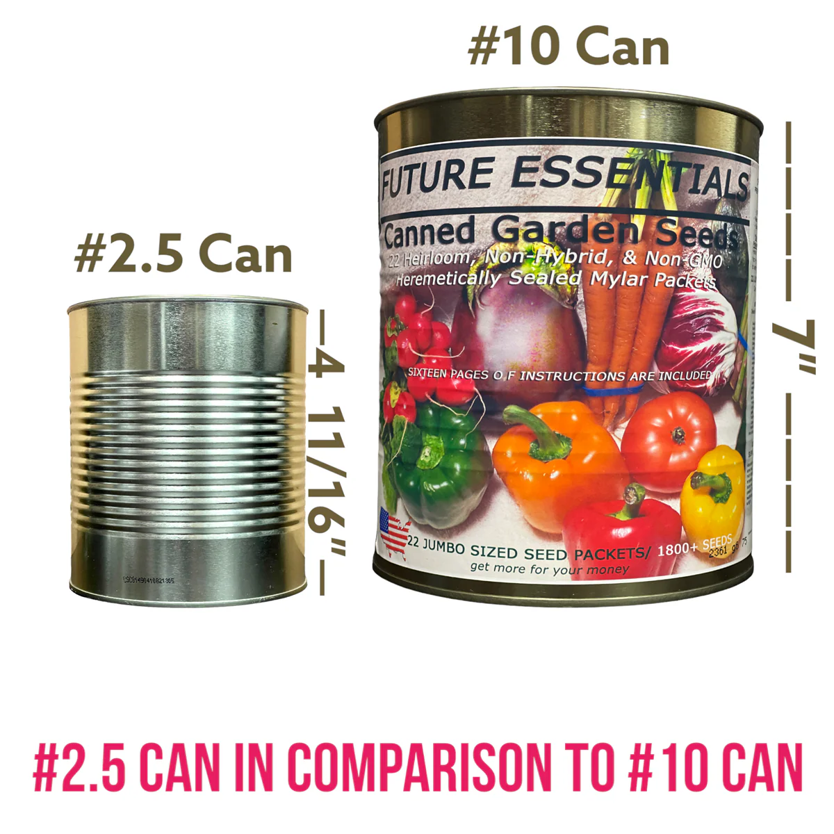 22 Different Heirloom/Non-GMO Canned Vegetable / Garden Seeds for Long Term Storage - Image 3