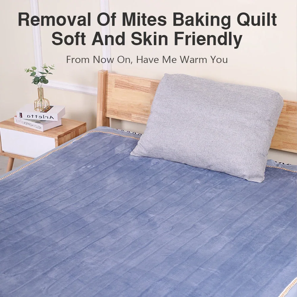 220V Electric Blanket Flannel Heated Mattress Pad Thermostat Auto Shut Off - Image 5