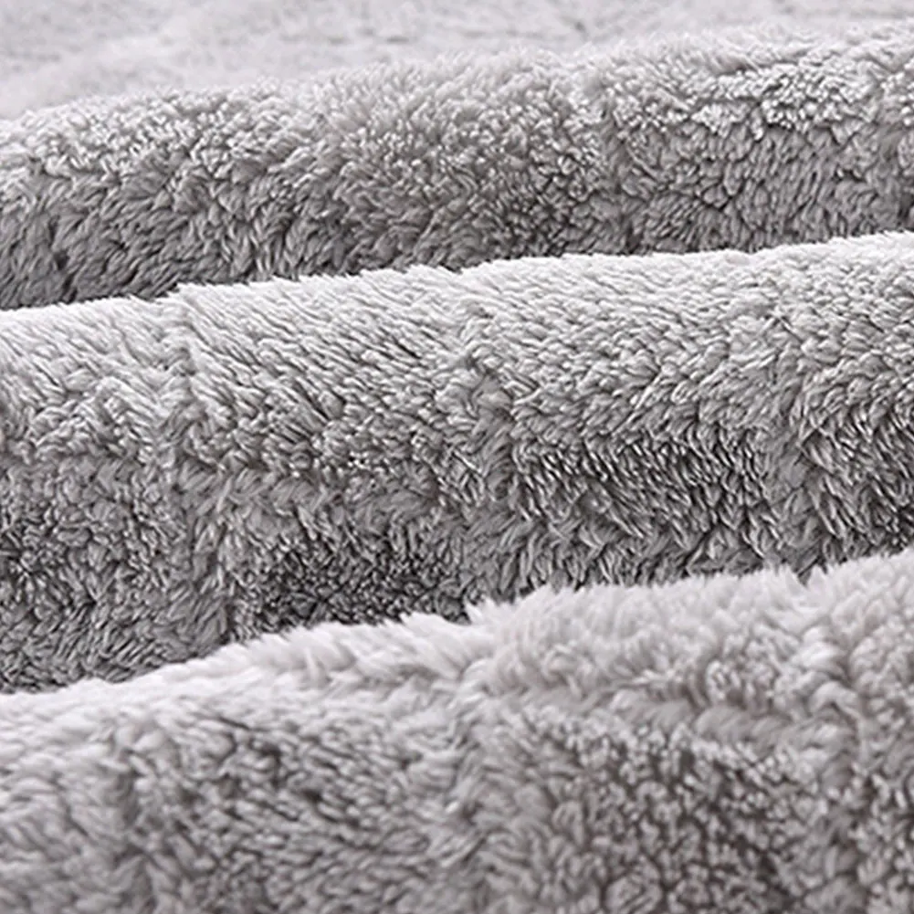 220V Electric Blanket Single Control Plush Heated Winter Throw Warm Velvet - Image 6