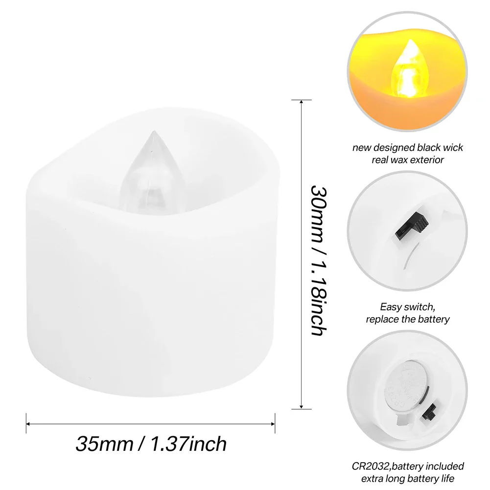 24/48Pcs Flameless LED Candles – Remote Battery-Operated Tea Lights for Decor - Image 5