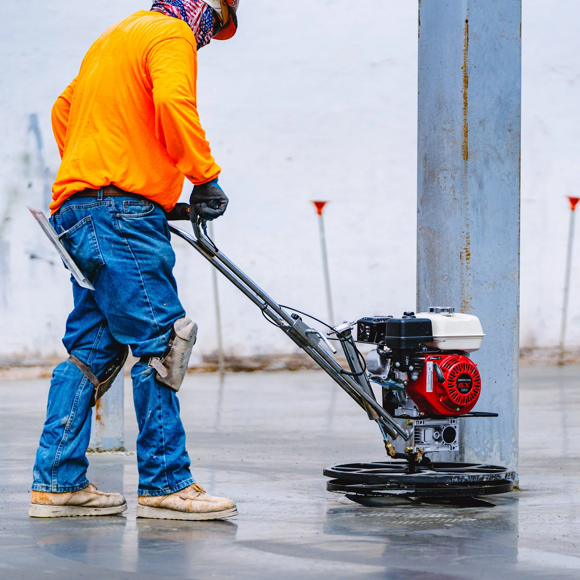 24" Concrete Power Trowel Edger 5.5HP Honda Float Pan Blade Screed Finishing Tool - Image 2
