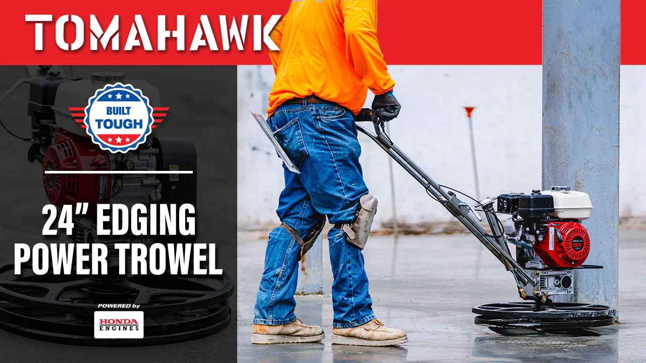 24" Concrete Power Trowel Edger 5.5HP Honda Float Pan Blade Screed Finishing Tool - Image 3