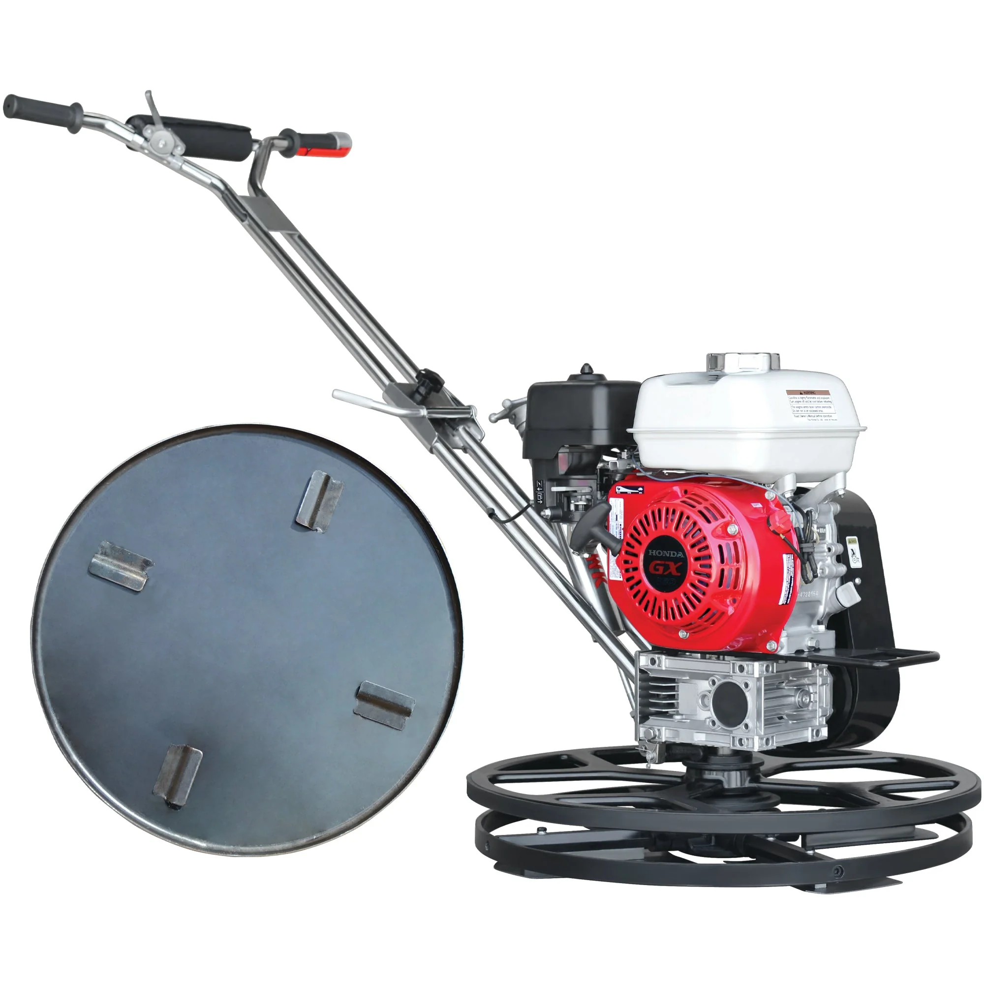 24" Concrete Power Trowel Edger 5.5HP Honda Float Pan Blade Screed Finishing Tool - Image 9