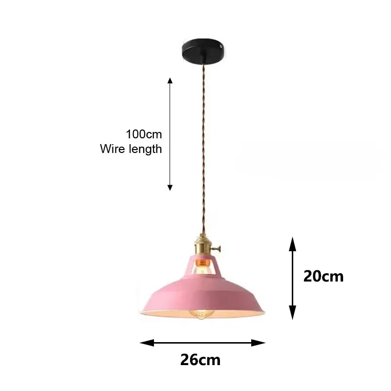 26cm LED Pendant Light 7-Color Dimmable Ceiling Lamp Scandinavian Wood Decor - Image 10
