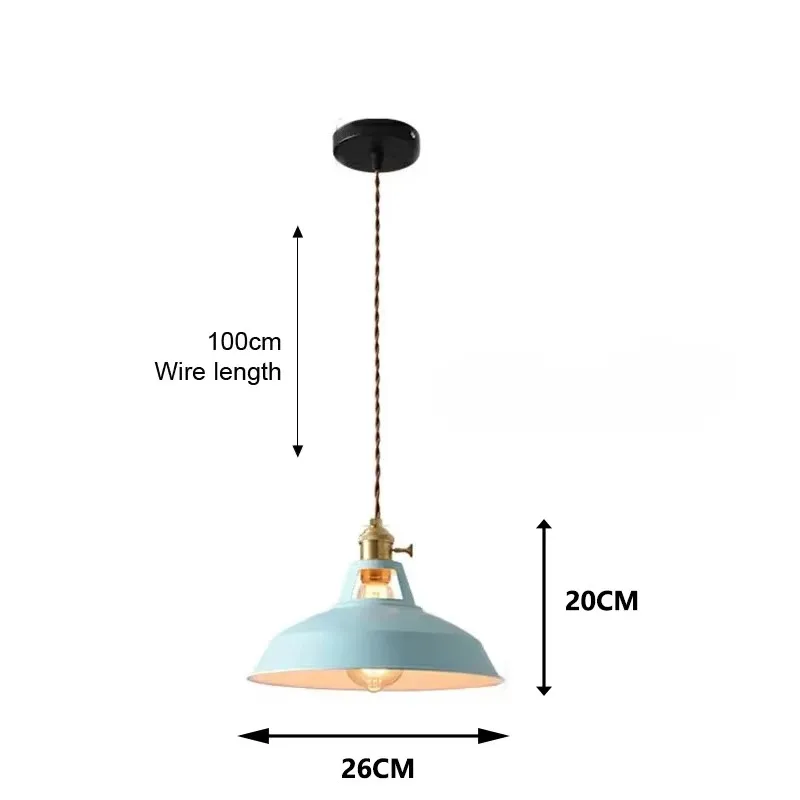 26cm LED Pendant Light 7-Color Dimmable Ceiling Lamp Scandinavian Wood Decor - Image 8