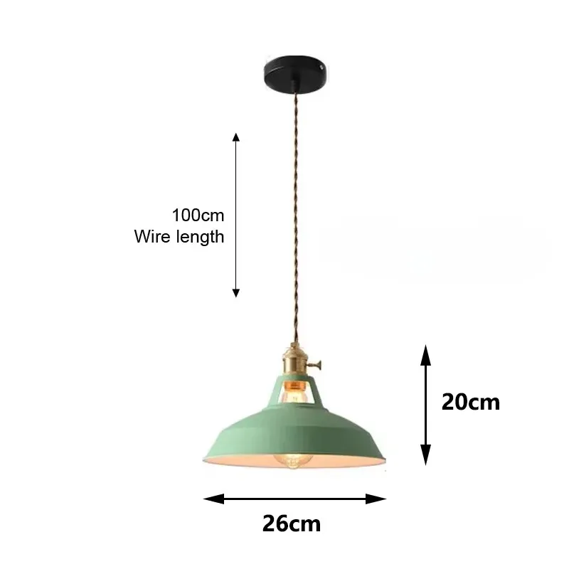26cm LED Pendant Light 7-Color Dimmable Ceiling Lamp Scandinavian Wood Decor - Image 9