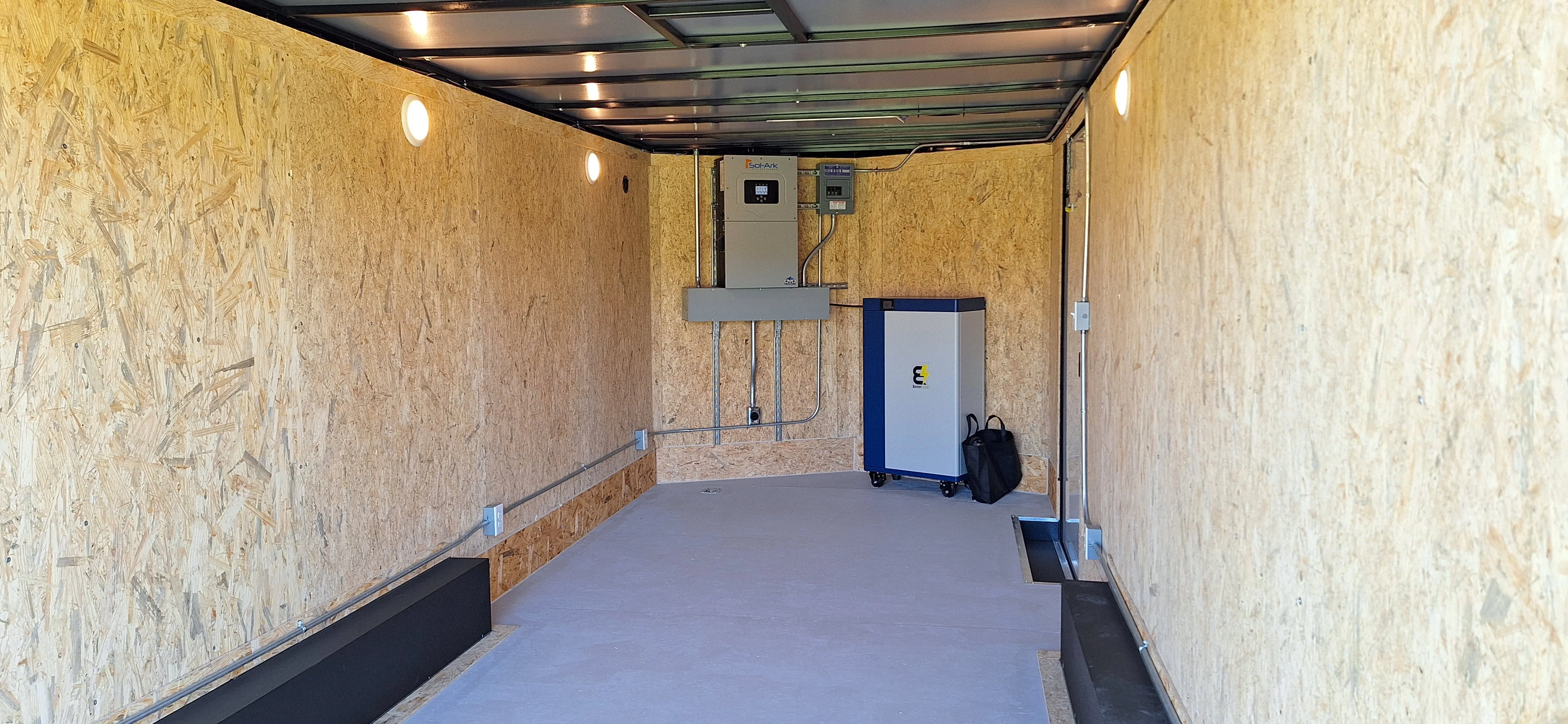 28' Enclosed SOLAR POWERED Offgrid Self-Sufficient Trailer - SOL-ARK 15K with OMO 32K Freedom Lithium Battery - Image 10