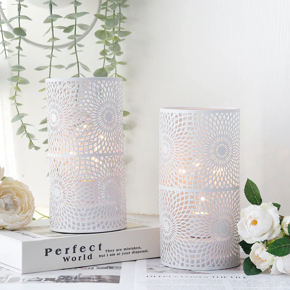2Pcs Battery LED Table Lamps – Modern Cylinder Cordless Lights for Home & Wedding - Image 4