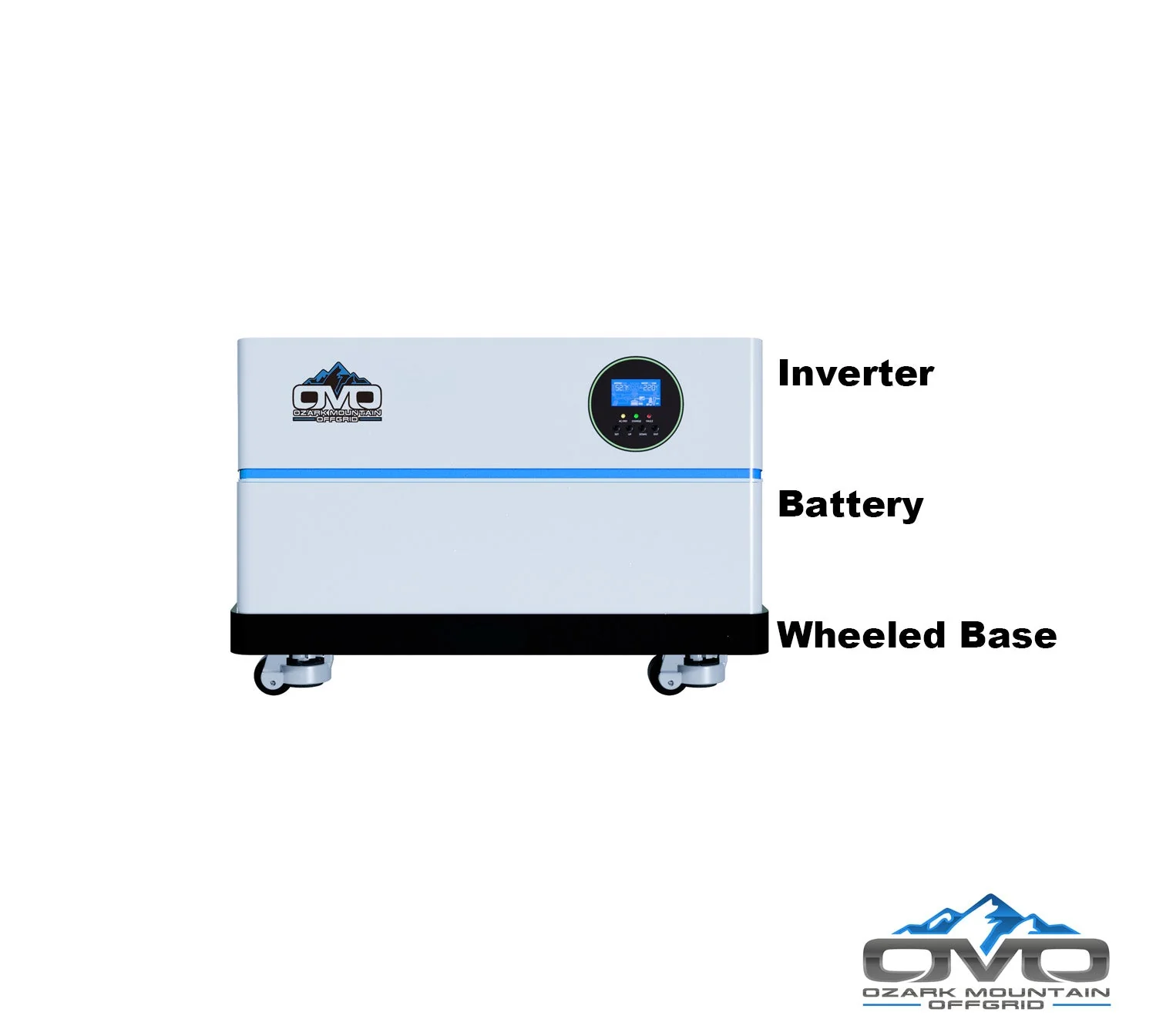3.3KW OMO All-In-One Customizable Stacking Inverter/Battery System 5500W Inverter + 5.12K Lithium Battery + 3.3KW Solar Roof Mount - Image 2