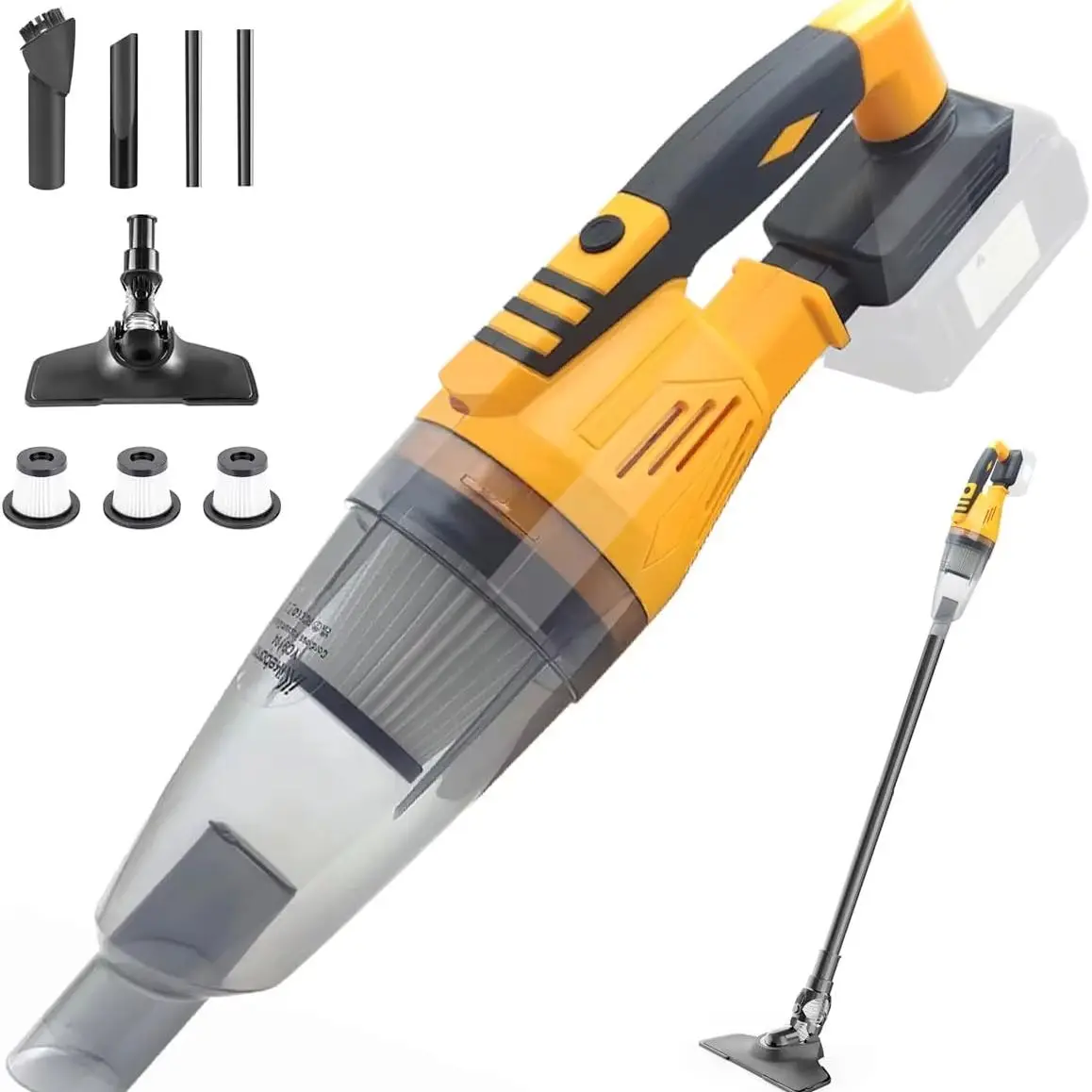 3 in 1 Cordless Handheld Vacuum Blower 10kPa Compatible 20V Battery Car Home - Image 7