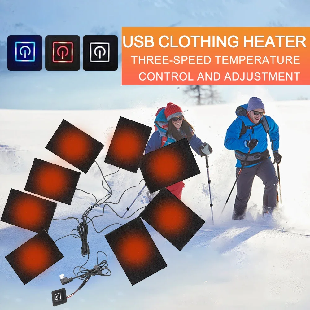 3-Level USB Electric Heating Pads – Thermal Cloth Vest Heater for Winter DIY Clothing - Image 2