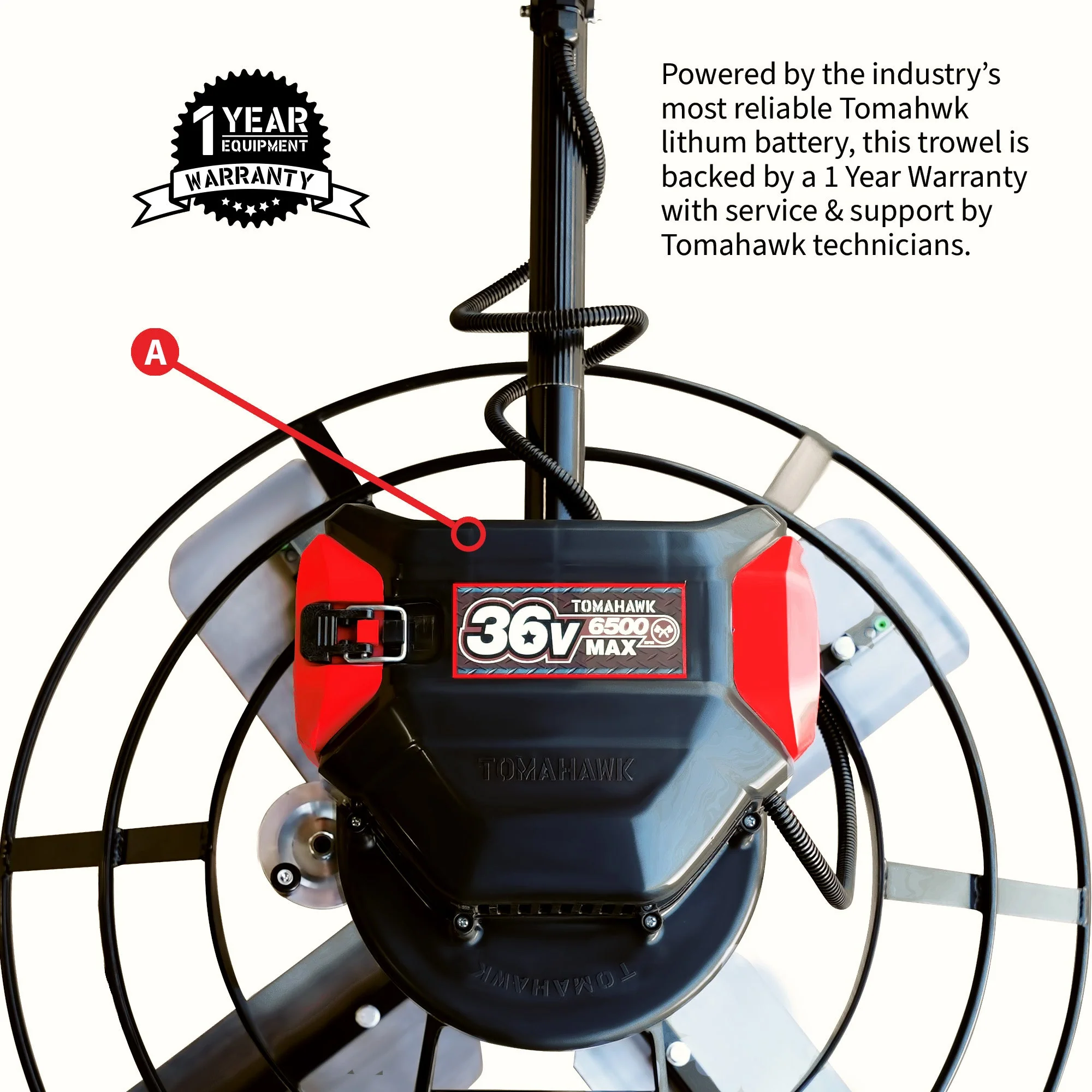 PRE ORDER: 30" Battery-Powered Portable Power Trowel with 18ft Bull Float Handle - Image 6