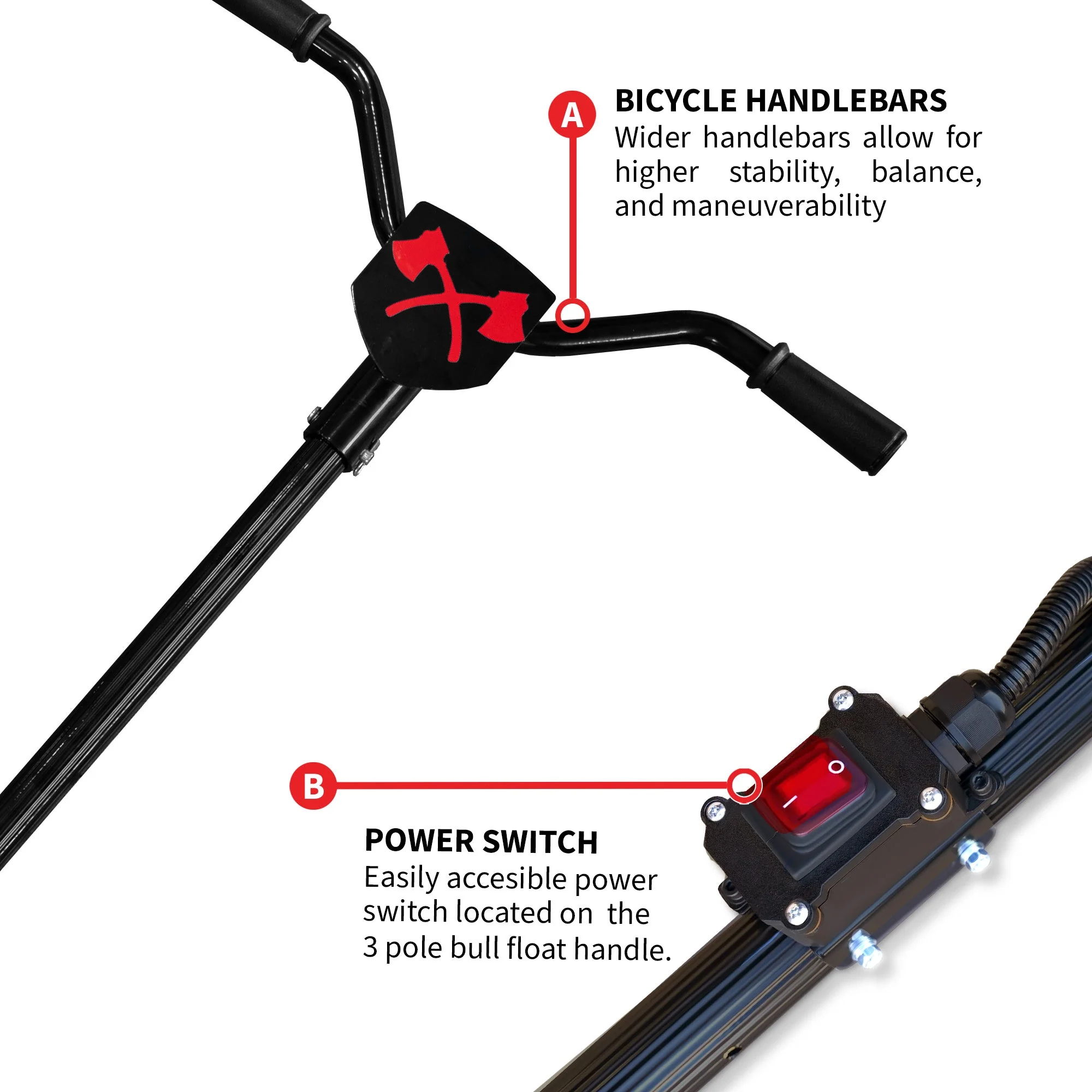 PRE ORDER: 30" Battery-Powered Portable Power Trowel with 18ft Bull Float Handle - Image 8