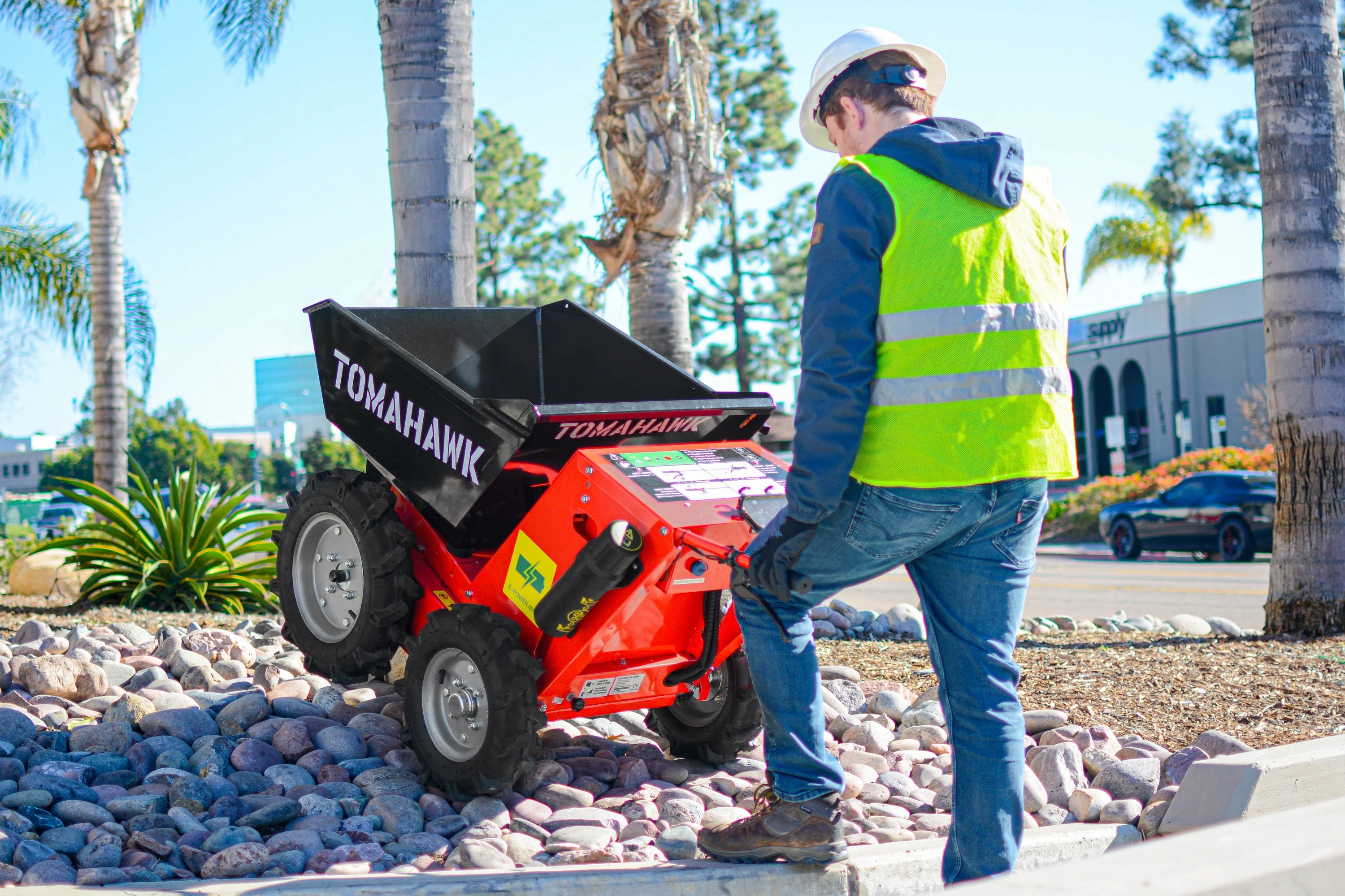 30" Concrete Power Buggy Electric Battery Mini Dumper 660-lb. Bucket Capacity - Image 10