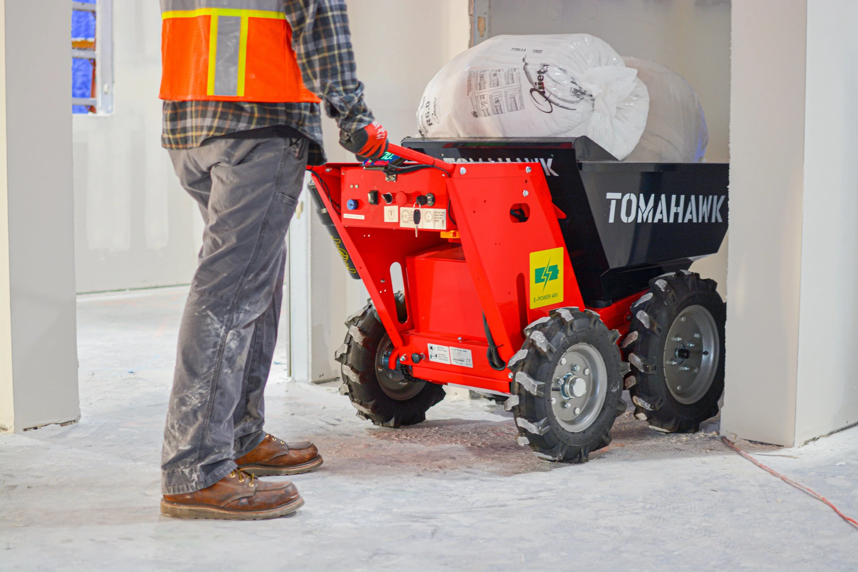 30" Concrete Power Buggy Electric Battery Mini Dumper 660-lb. Bucket Capacity - Image 9
