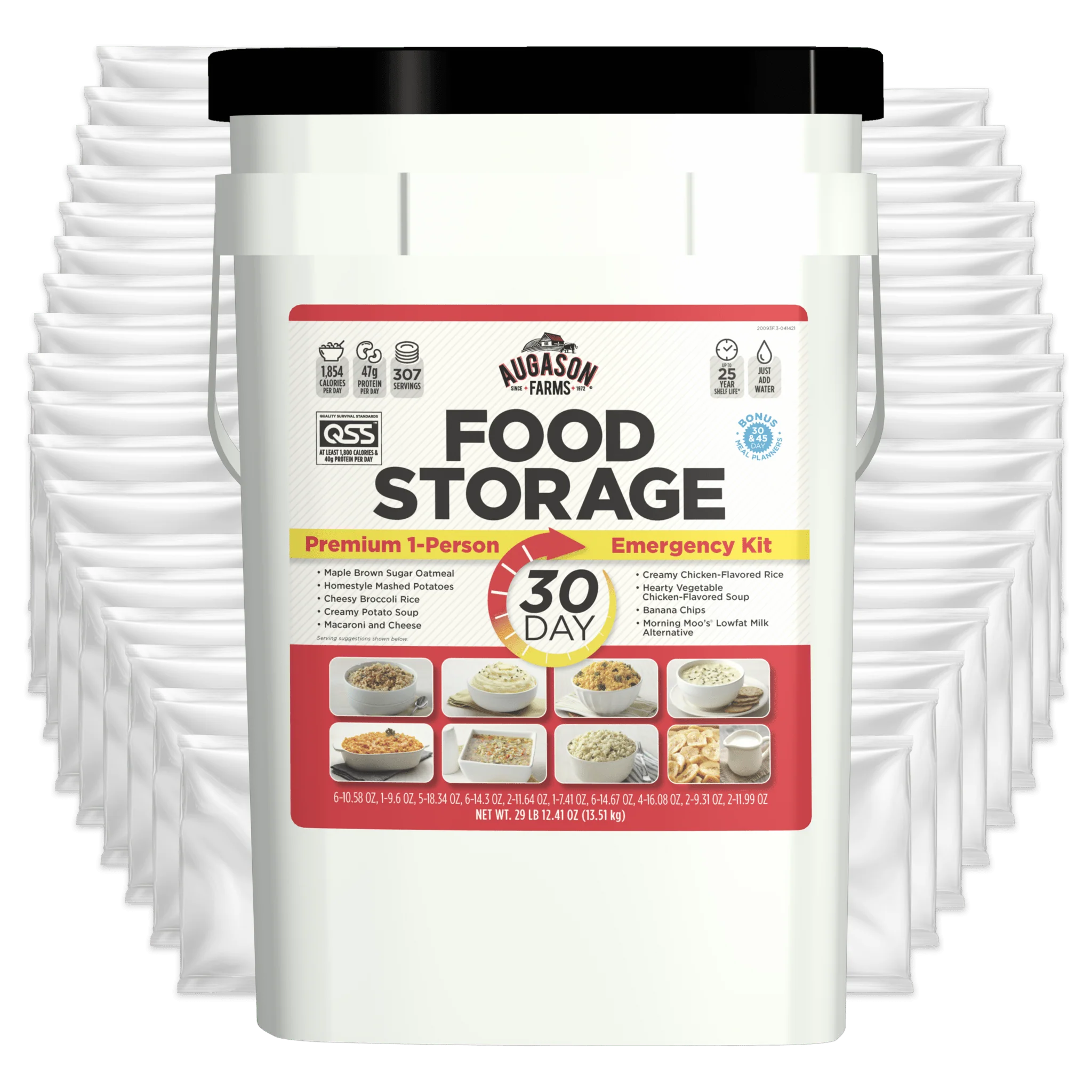 30-Day 1-Person Premium Emergency Food Supply Kit, Extra Calories Per Day, 307 Servings (SC) - Image 3
