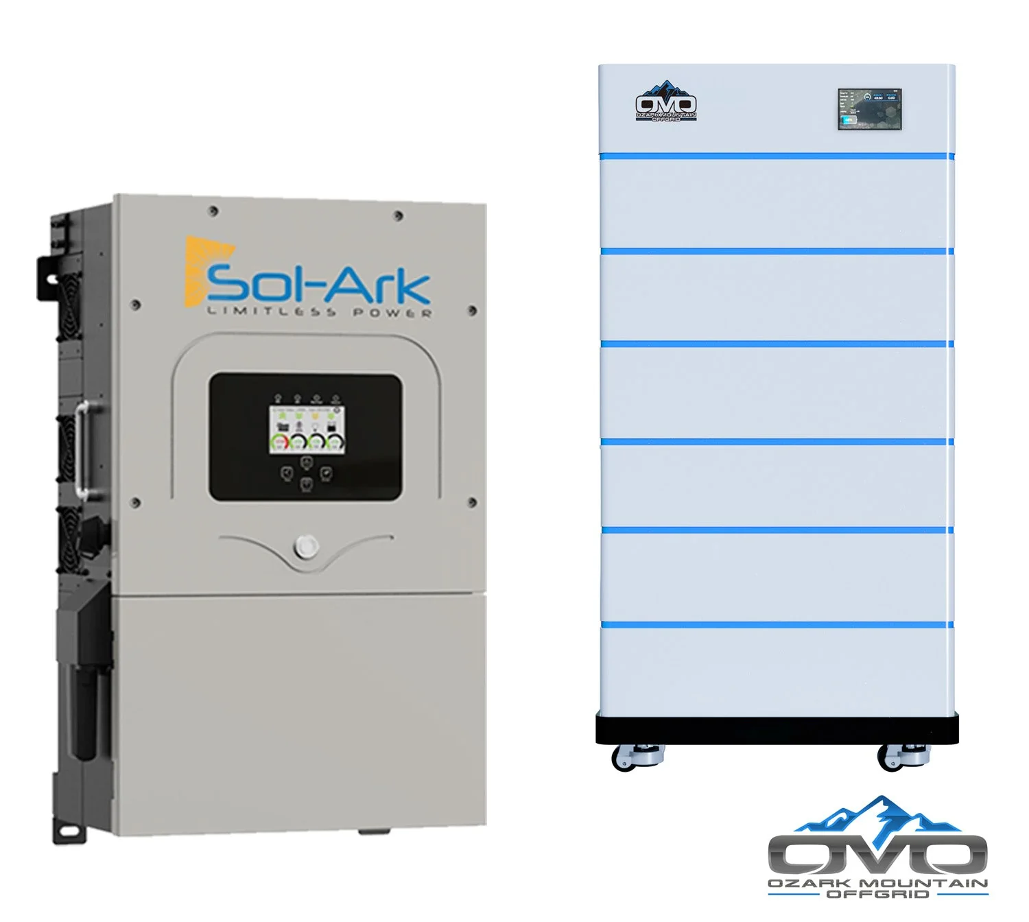 30KW Complete Offgrid Solar Kit - 15K Sol-Ark Inverter + 30.72KW OMO Stack Lithium Battery +30.8KW Solar with Ground Mount and Wiring - Image 2