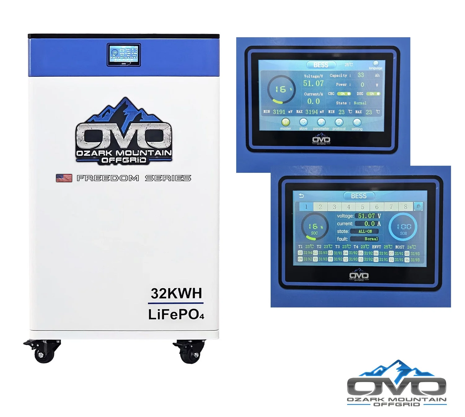30KW Complete Offgrid Solar Kit + 2x 15K Sol-Ark Inverter + 2x 32kWh OMO 48V Freedom Series Lithium Battery +30.8KW Solar with Ground Mount and Wiring - Image 5