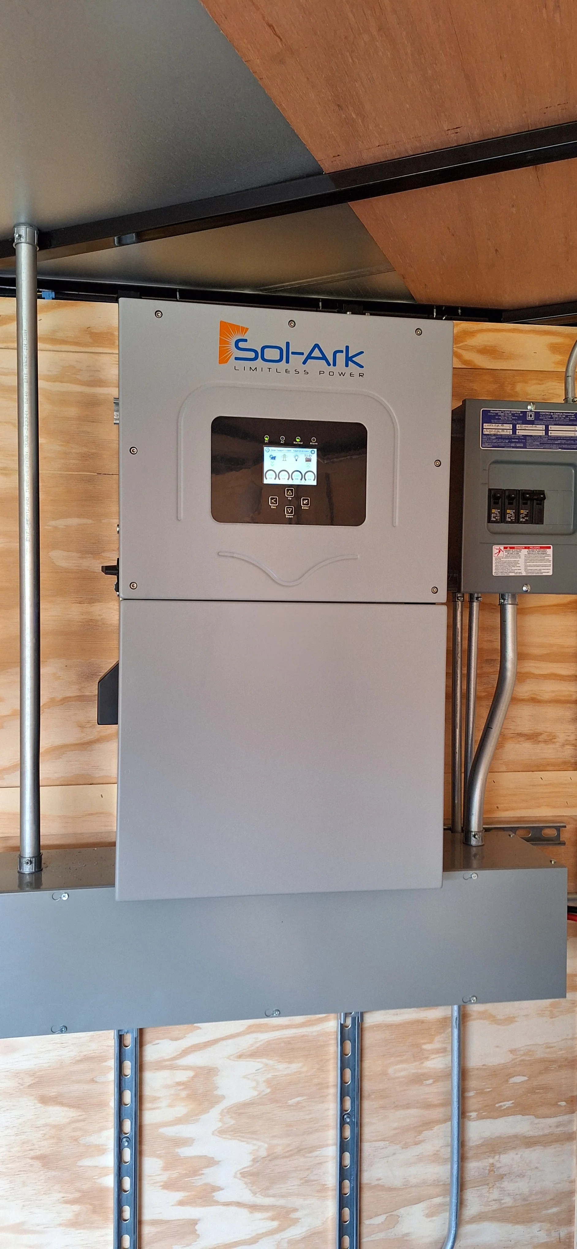 36' Enclosed SOLAR POWERED Offgrid Self-Sufficient Trailer - SOL-ARK 15K with OMO 32K Freedom Lithium Battery - Image 6