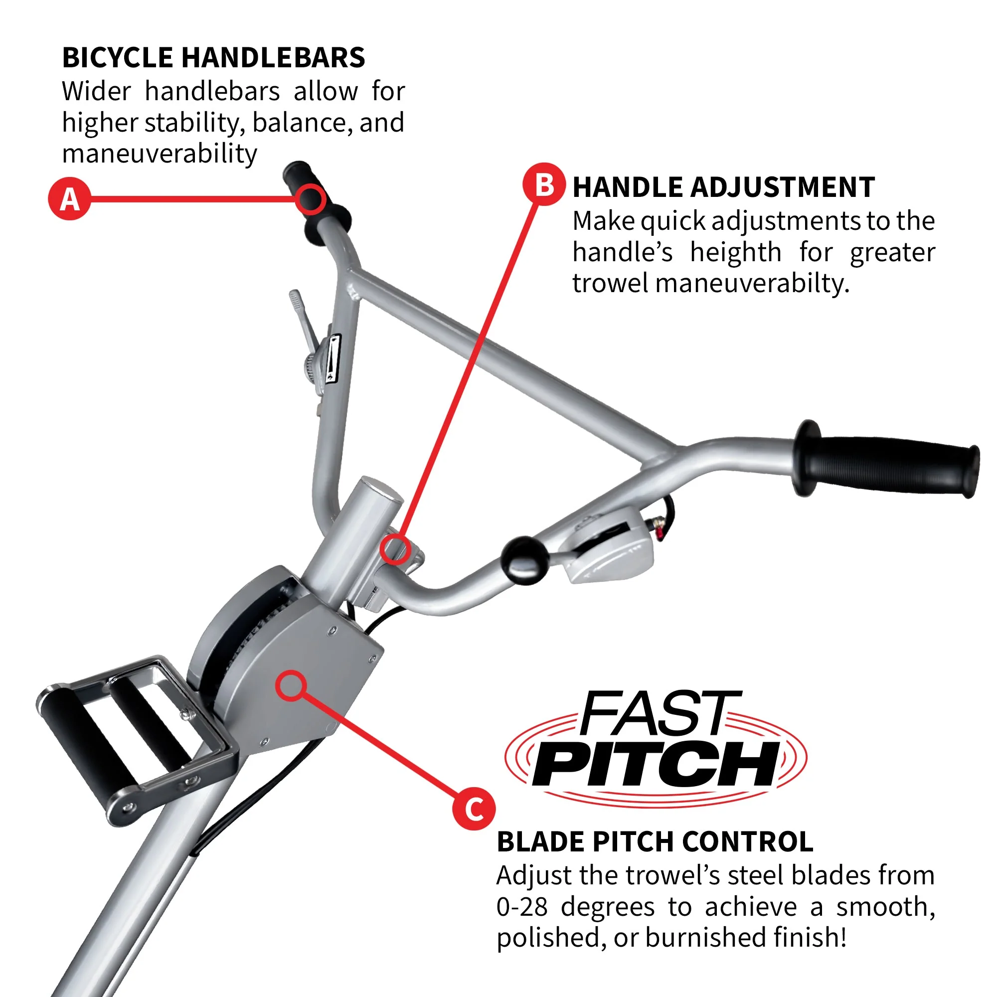 36" Honda Concrete Fast Pitch Power Trowel with 9HP Honda GX270 Finishing Blades Finishing Tool - Image 5
