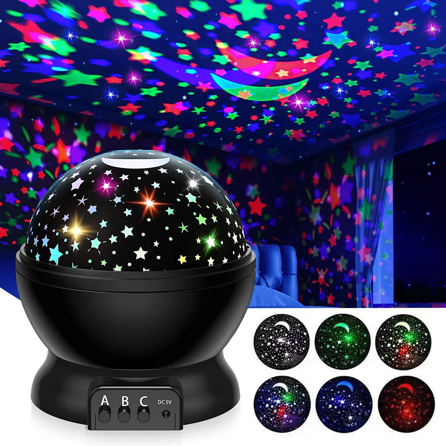 360° Rotating Galaxy Projector – LED Nebula Star Night Light for Kids Room - Image 3