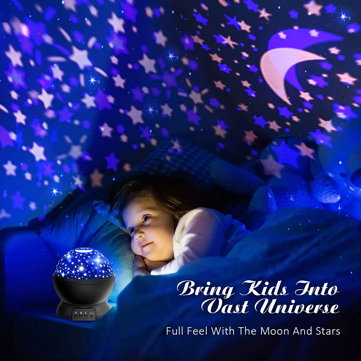 360° Rotating Galaxy Projector – LED Nebula Star Night Light for Kids Room - Image 4